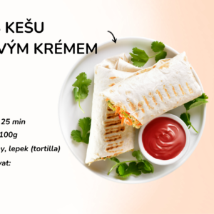 Wrap s kešu cizrnovým krémem